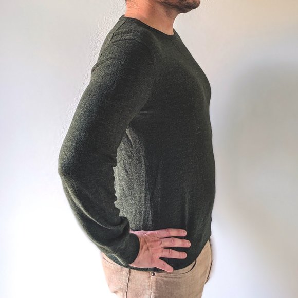 Faherty - Sconset Crew Sweater - Spruce Heather - Small - Picture 4 of 16